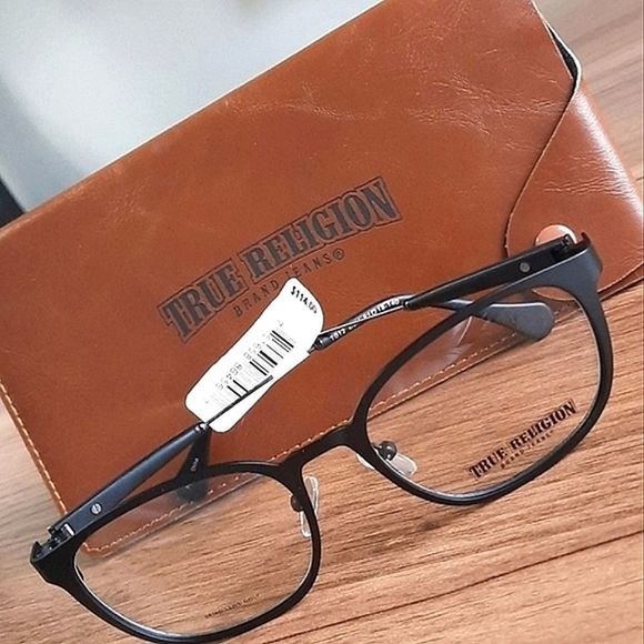 True Religion Other - NEW Black Eyeglass Frame w/ case, Rx'able, True Religion, black metal, m…